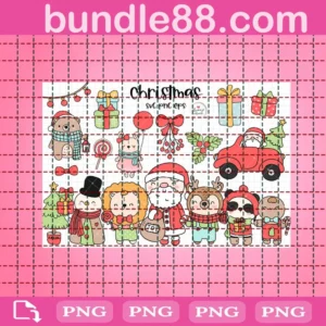 Christmas Santa And Friends Bundle Png