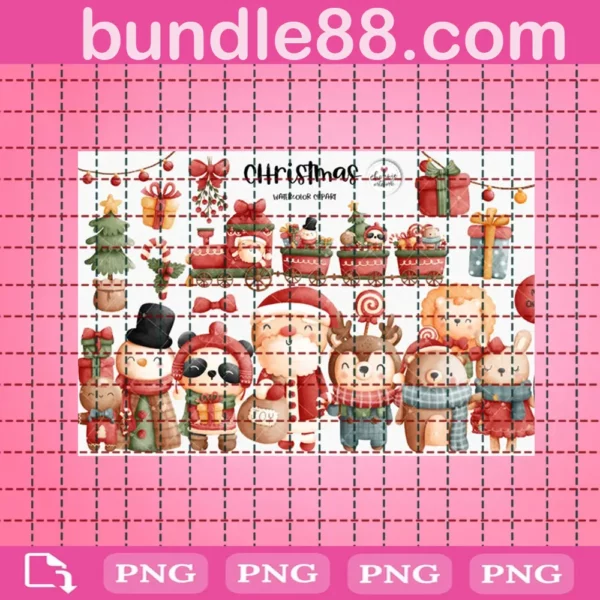 Christmas Santa And Friends Clipart