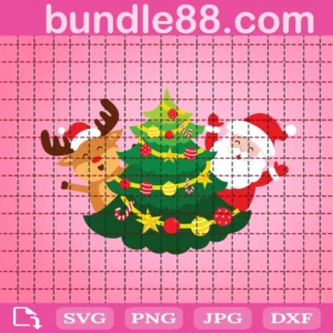 Christmas Santa Claus Reindeer Svg