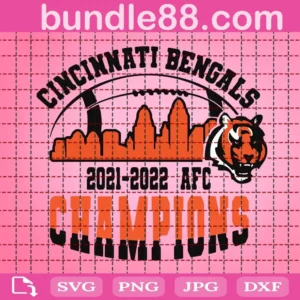 Cincinnati Bengal Afc Champions Svg