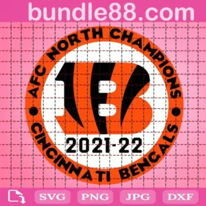 Cincinnati Bengals 2021-22 Afc North Champions Svg