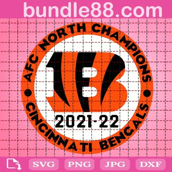 Cincinnati Bengals 2021-22 Afc North Champions Svg