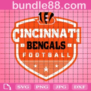 Cincinnati Bengals Football Shield Svg