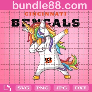Cincinnati Bengals Football Unicorn Face Cut File