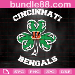 Cincinnati Bengals Lucky Clover Svg