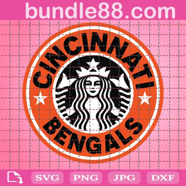 Cincinnati Bengals Starbucks Logo Cup Wrap Svg