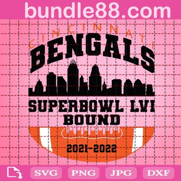 Cincinnati Bengals Super Bowl Lvi Bround Svg