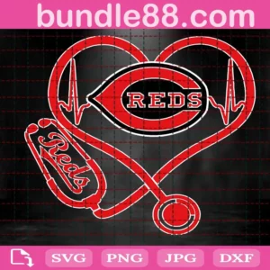 Cincinnati Reds Nurse Stethoscope Svg