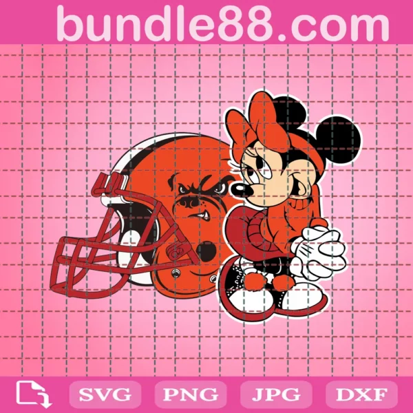 Cleveland Browns Disney Minnie Football Team Clipart Disney