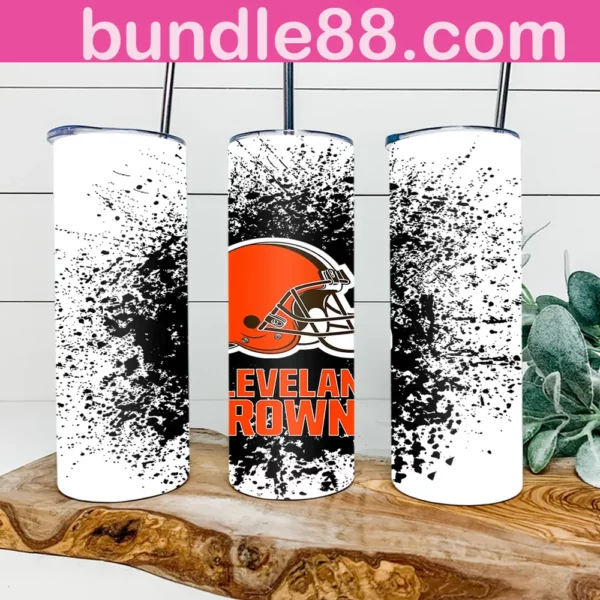 Cleveland Browns Football 20oz Skinny Tumbler