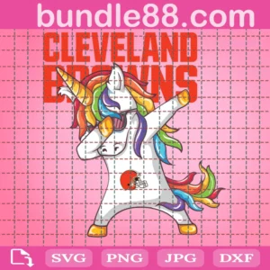 Cleveland Browns Football Unicorn Face Cut File