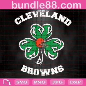 Cleveland Browns Lucky Clover Svg