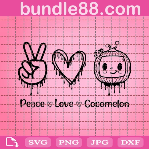 Cocomelon Svg, Peace Love Svg