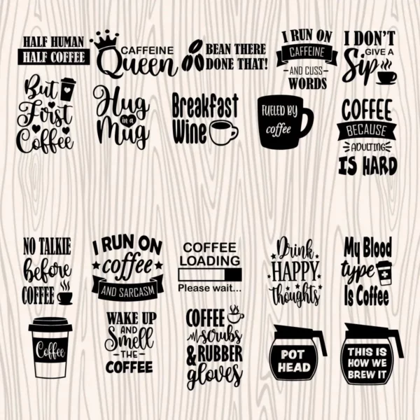 Coffee Quote png Bundle