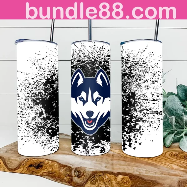 Connecticut Huskies Football 20oz Skinny Tumbler