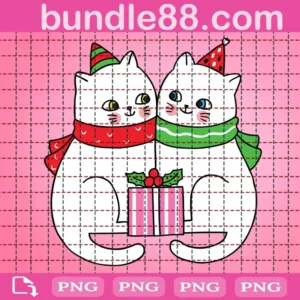 Couple Cat Christmas Png