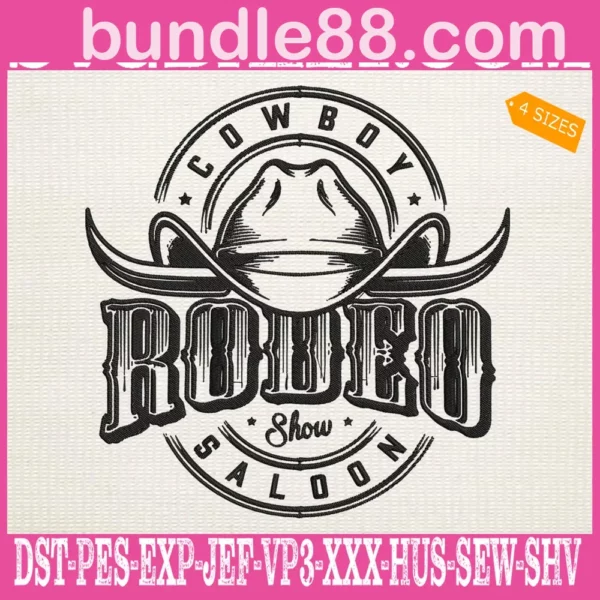 Cowboy Rodeo Show Salon Embroidery Files