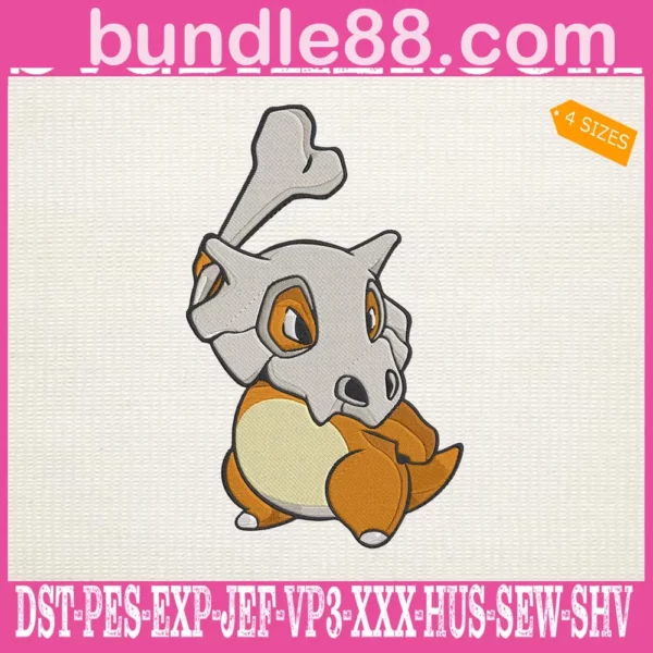 Cubone Pokemon Embroidery Design