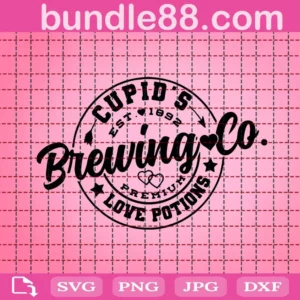 Cupid'S Brewing Company Co. Est. 1892 Valentines Day Svg
