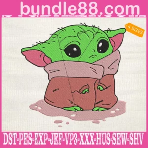 Cute Baby Yoda Embroidery Files