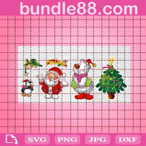 Cute Christmas Characters Svg