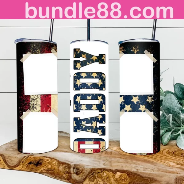 Daddy Flag 20oz Tumbler Skinny