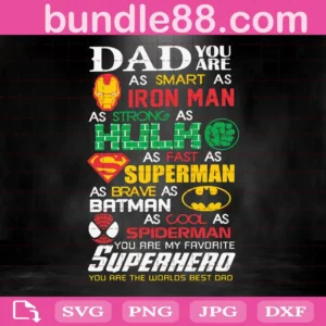 Daddy You Are My Super Hero Svg