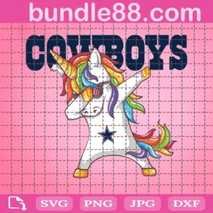 Dallas Cowboys Football Unicorn Face Cut File