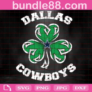 Dallas Cowboys Lucky Clover Svg