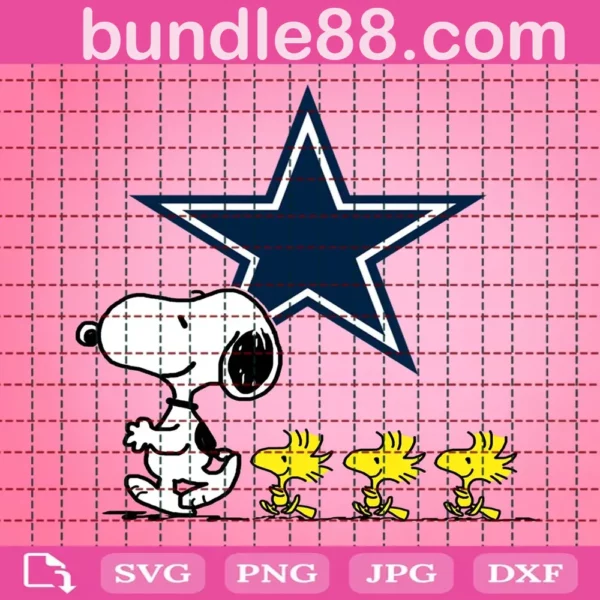 Dallas Cowboys Snoopy Woodstock Svg