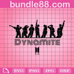 Dancing Bts Dynamite Svg Cut File Template For Cricut