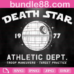 Death Star 1977 Athletic Dept Troop Maneuvers Target Practice Svg