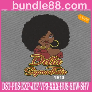 Delta Afro Woman Embroidery Files