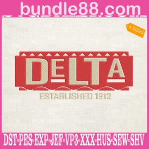 Delta Established 1913 Embroidery Files
