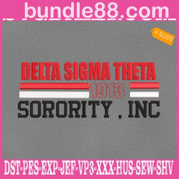 Delta Sigma Theta 1913 Sorority Inc Embroidery Files