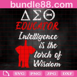 Delta Sigma Theta Educator Svg