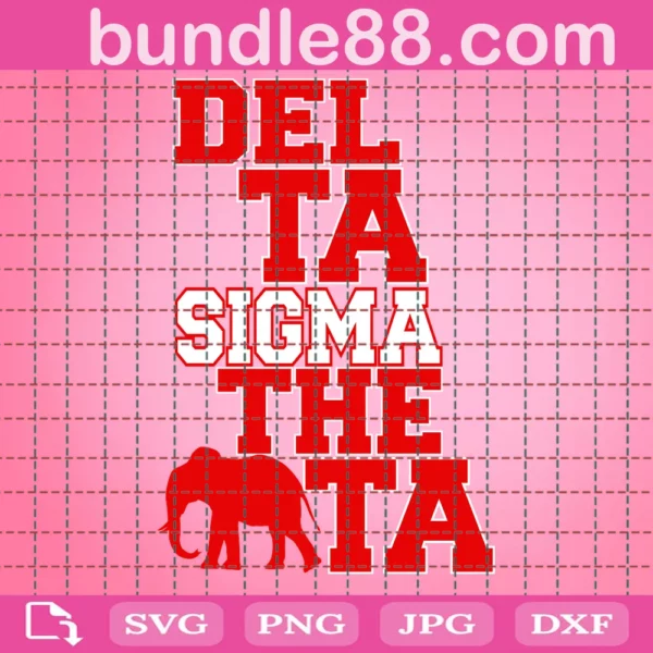 Delta Sigma Theta Elephant Sorority Svg