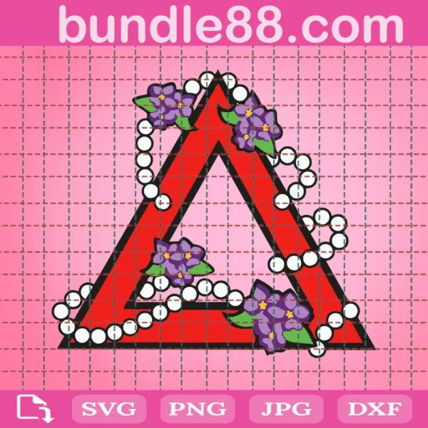 Delta Sigma Theta Flower And Pearls Svg