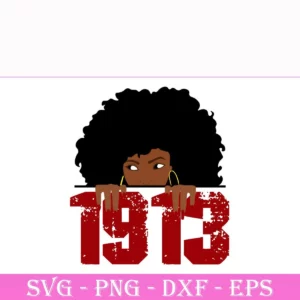 Delta Sigma Theta Peeking Black Girl 1913 Sorority Svg