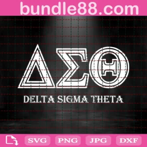 Delta Sigma Theta Sorority Letters ​Svg. Instant Download