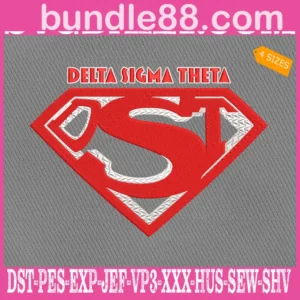 Delta Sigma Theta Super Shield Embroidery Files