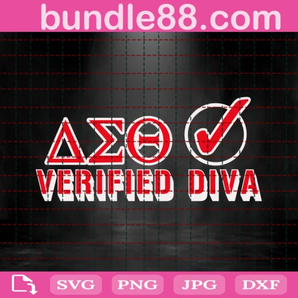 Delta Sigma Theta Verified Diva Svg