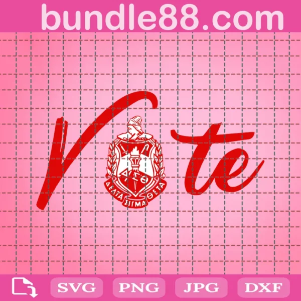 Delta ​Sigma Theta Vote Svg