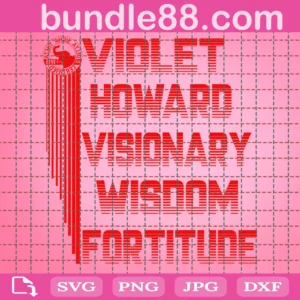 Delta Violet Howard Visionary Wisdom Fortitude Svg