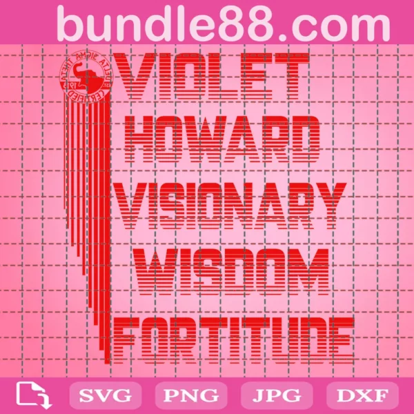 Delta Violet Howard Visionary Wisdom Fortitude Svg