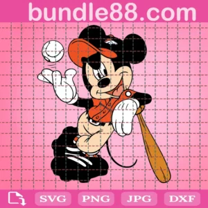 Denver Broncos Baseball Mouse Clipart