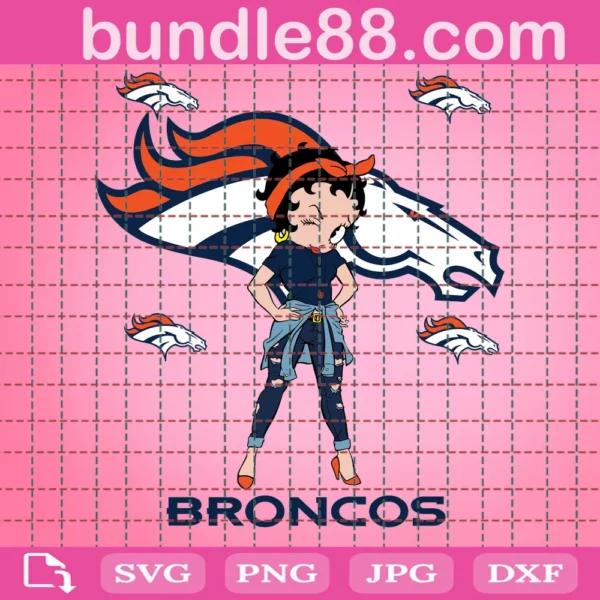 Denver Broncos Betty Boop Svg