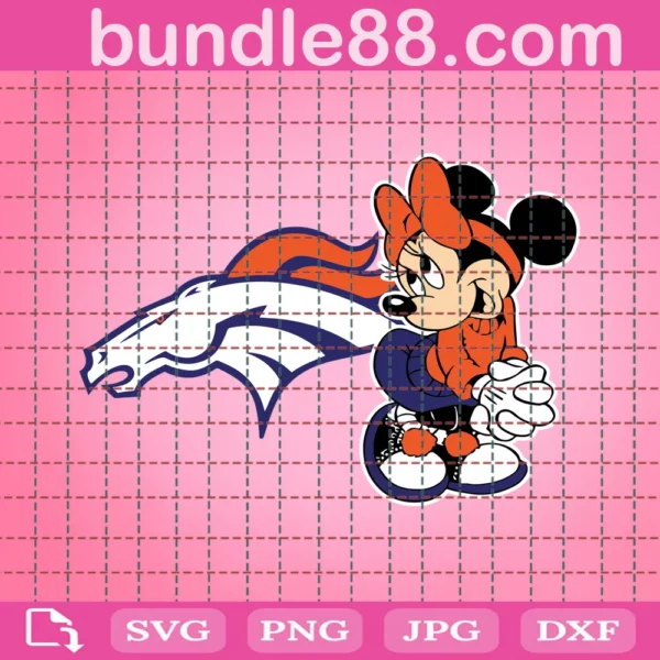 Denver Broncos Disney Minnie Football Team Clipart Disney