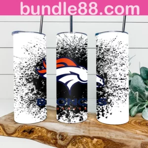 Denver Broncos Football 20oz Skinny Tumbler