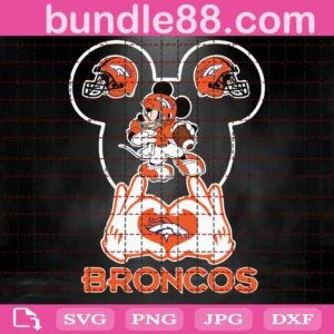 Denver Broncos Football Mouse Clipart